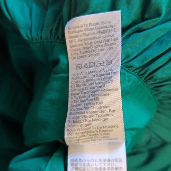 NWT Madewell Dress Melody Bubble-Hem Smocked Midi Poplin Verdant Green Size M - Picture 13 of 16